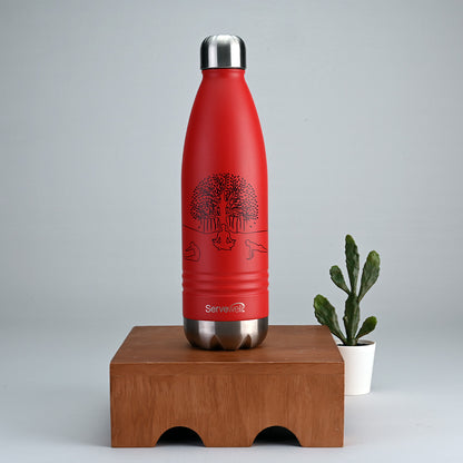 Indus - SS Vacuum Bottle 500 ml - Yoga Fuji Red