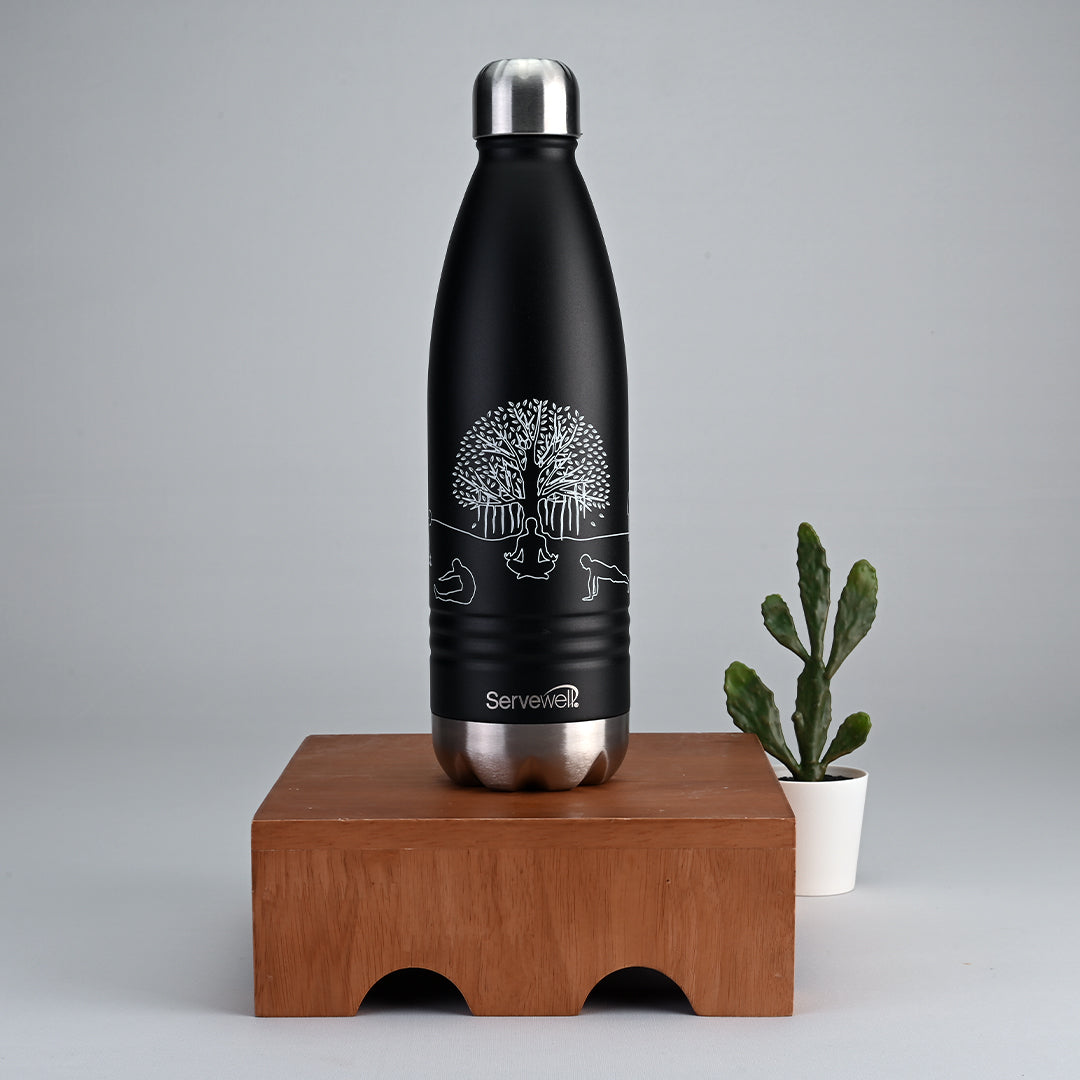 Indus SS Vacuum Bottle 750 ml - Yoga Jet Black