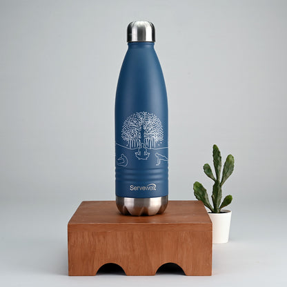 Indus - SS Vacuum Bottle 500 ml - Yoga Imperial Blue