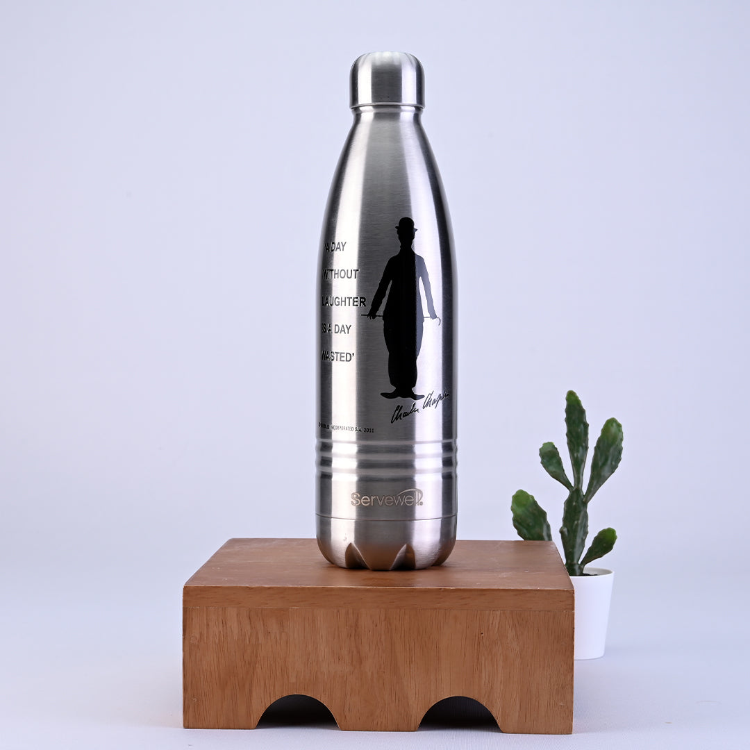 Indus - SS Vacuum Bottle 750 ml - Charlie Chaplin Steel
