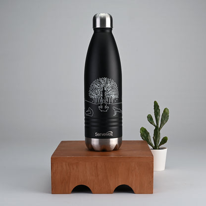 Indus SS Vacuum Bottle 1000 ml - Yoga Jet Black