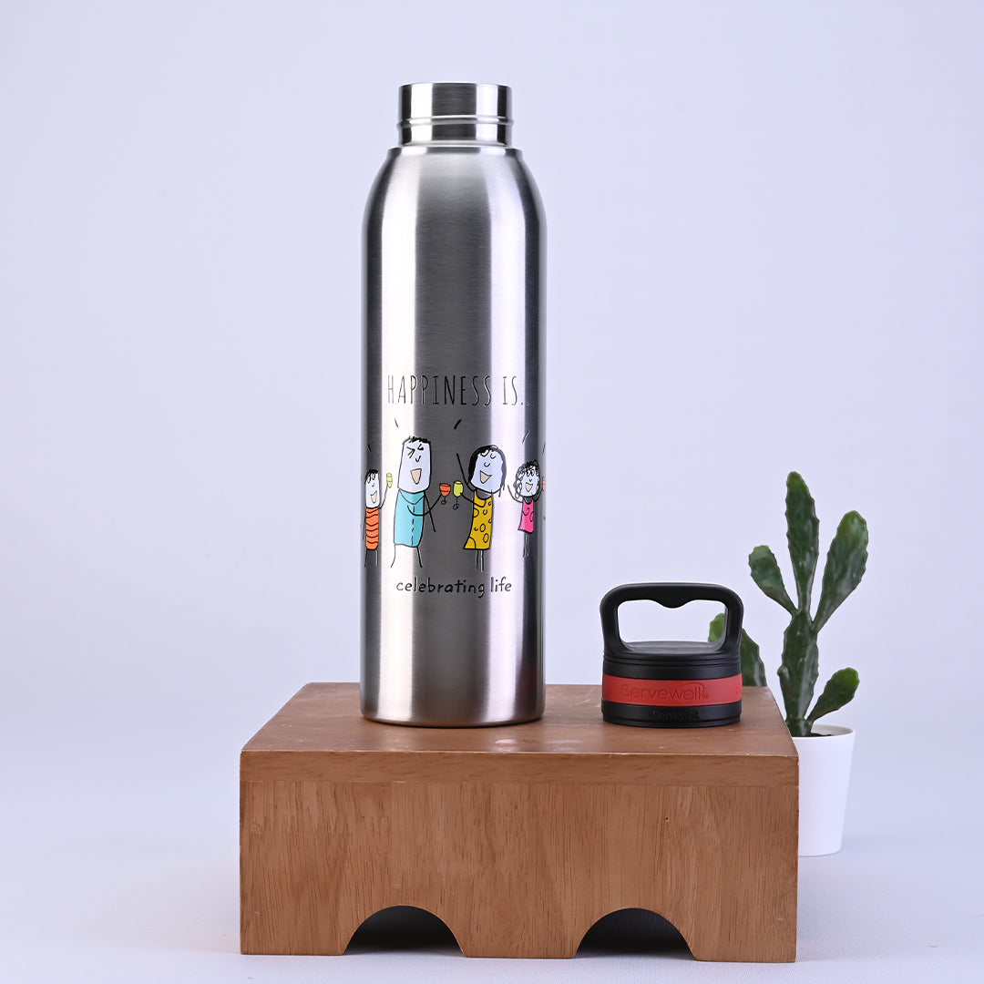 Oslo - SS Vacuum Bottle 720 ml - Happiness Is…Steel