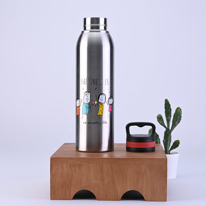 Oslo - SS Vacuum Bottle 720 ml - Happiness Is…Steel