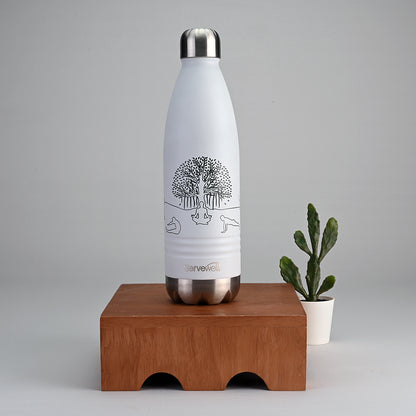Indus - SS Vacuum Bottle 750 ml - Yoga White