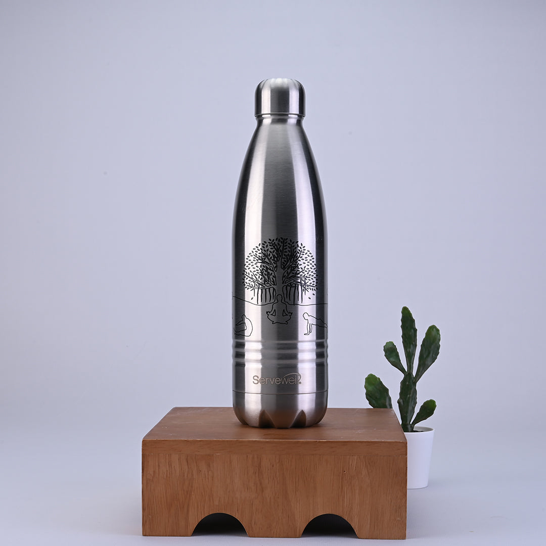Indus - SS Vacuum Bottle 1000 ml - Yoga Steel