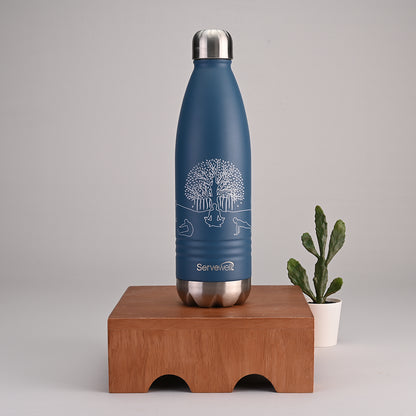 Indus - SS Vacuum Bottle 1000 ml - Yoga Imperial Blue