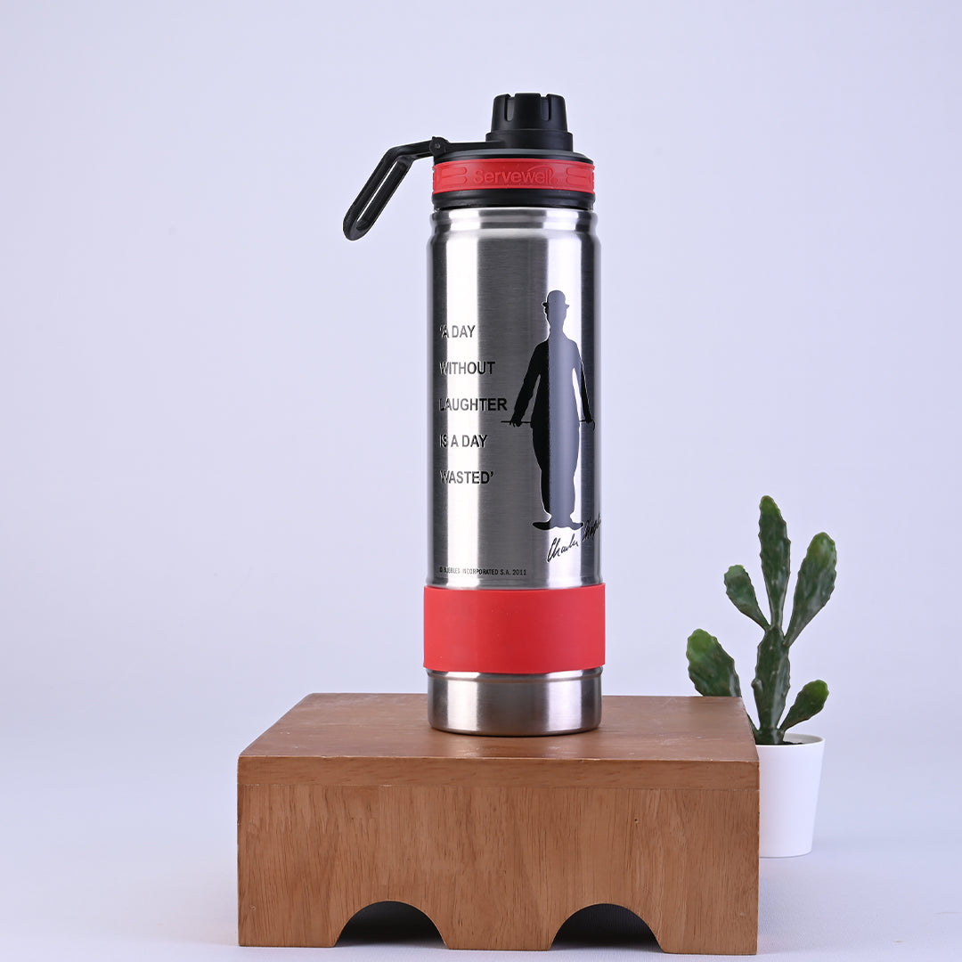 Thunder - SS Vacuum Bottle 725 ml - Charlie Chaplin Fuji Red