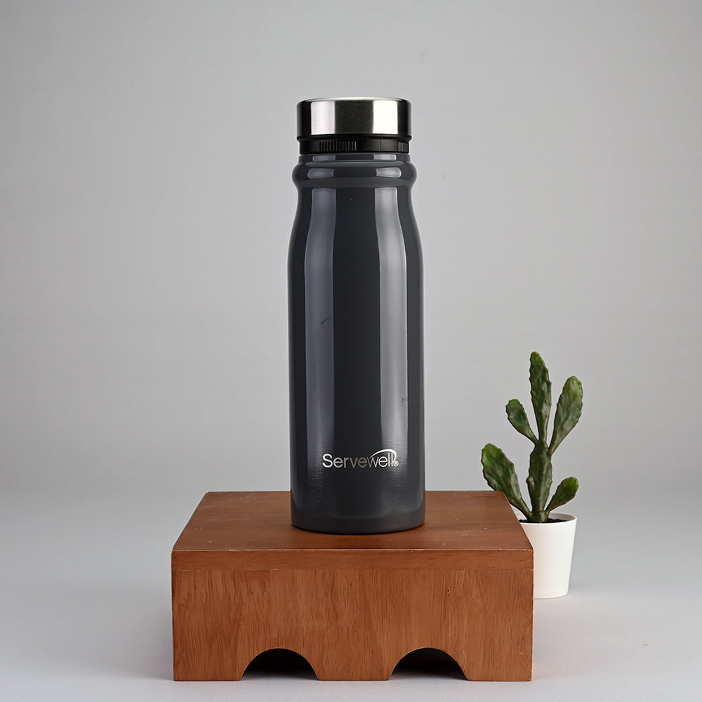 Hudson Steel Fridge Bottles Grey