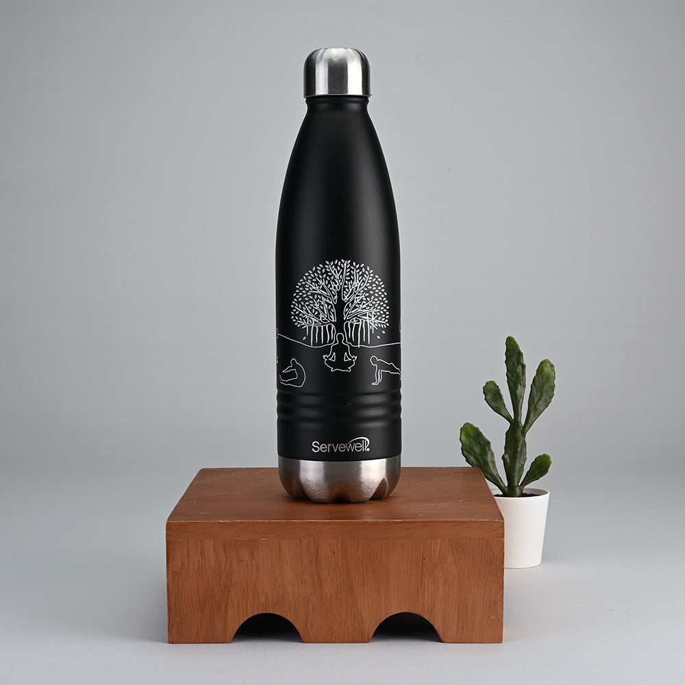 Indus - SS Vacuum Bottle 500 ml - Yoga Jet Black