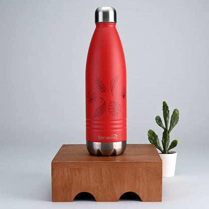 Indus - SS Vacuum Bottle 1000 ml - Autumn Fuji Red