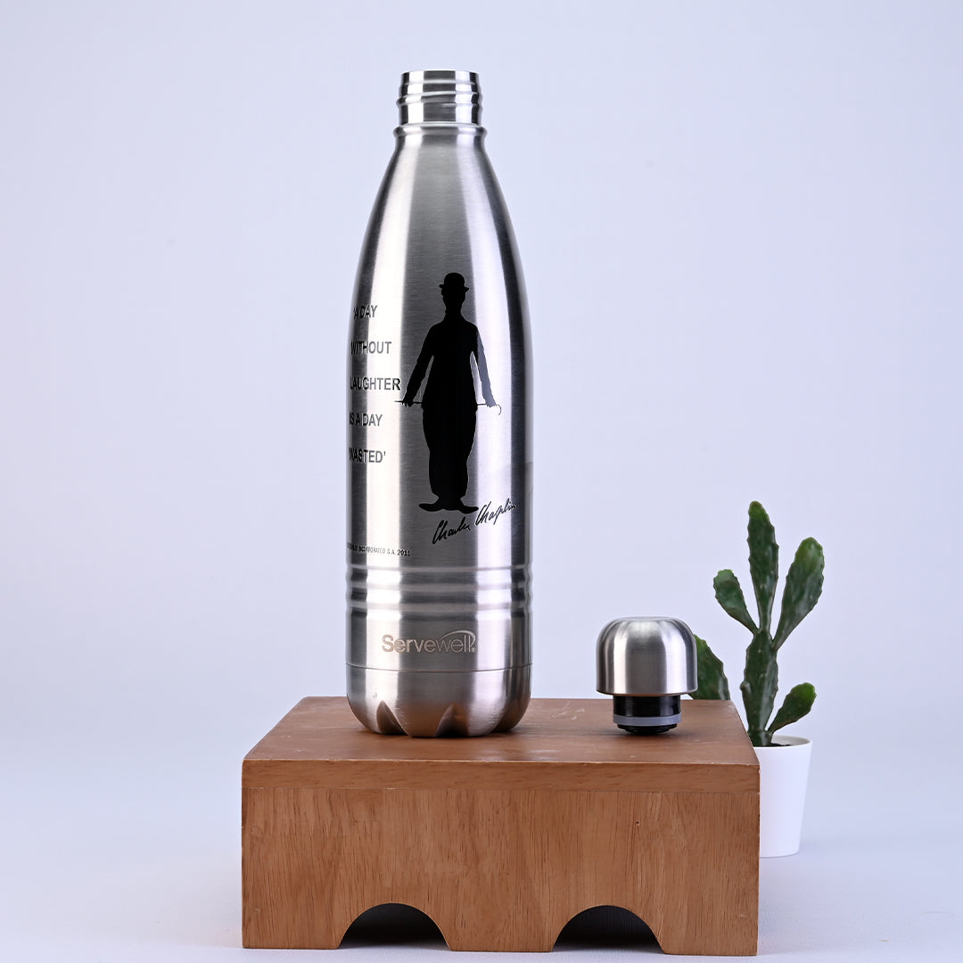 Indus - SS Vacuum Bottle 750 ml - Charlie Chaplin Steel