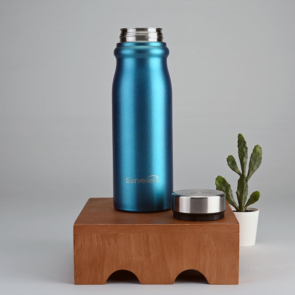 Hudson Steel Fridge Bottles Striking Blue