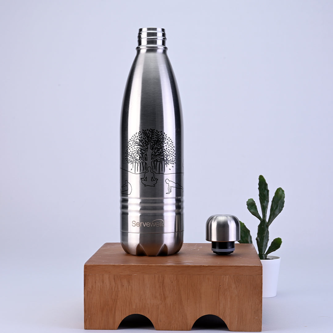 Indus - SS Vacuum Bottle 750 ml - Yoga Steel