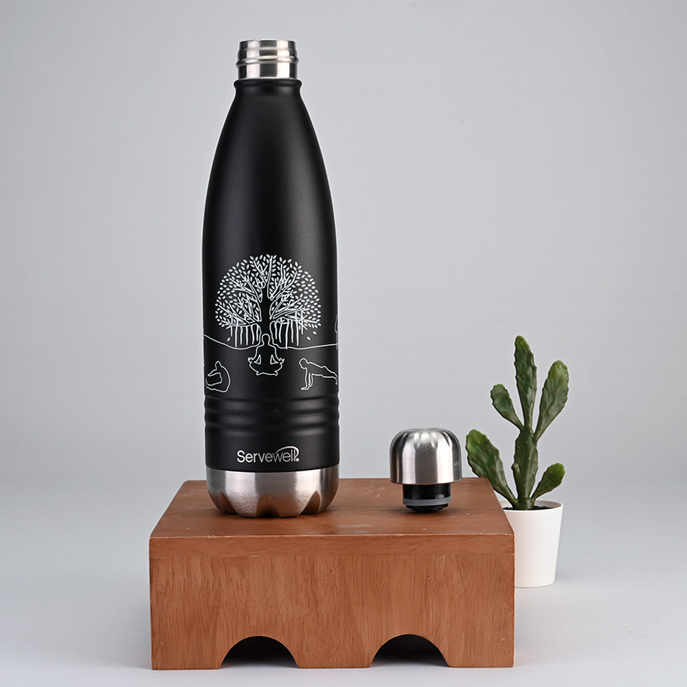 Indus SS Vacuum Bottle 500 ml - Yoga Jet Black