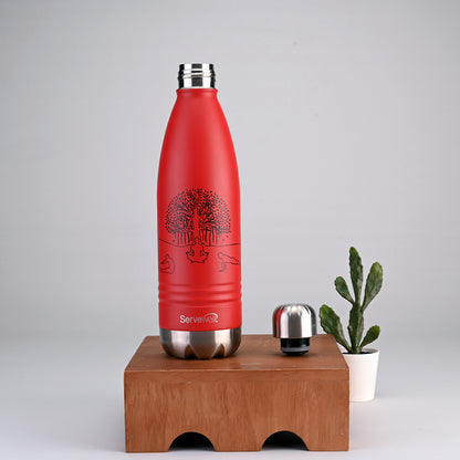 Indus - SS Vacuum Bottle 750 ml - Yoga Fuji Red