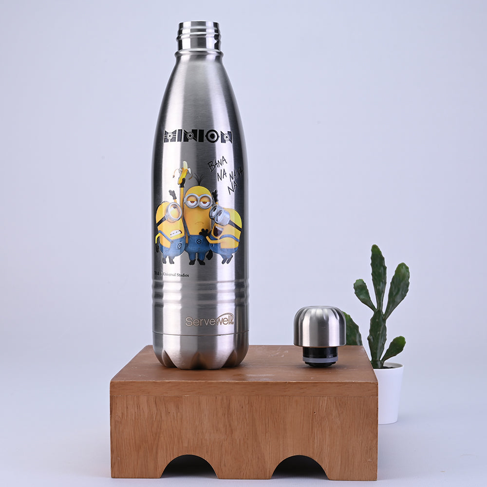 Indus - SS Vacuum Bottle 500 ml - Minions Steel