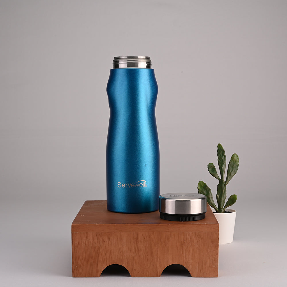 Congo Steel Fridge Bottles Striking Blue