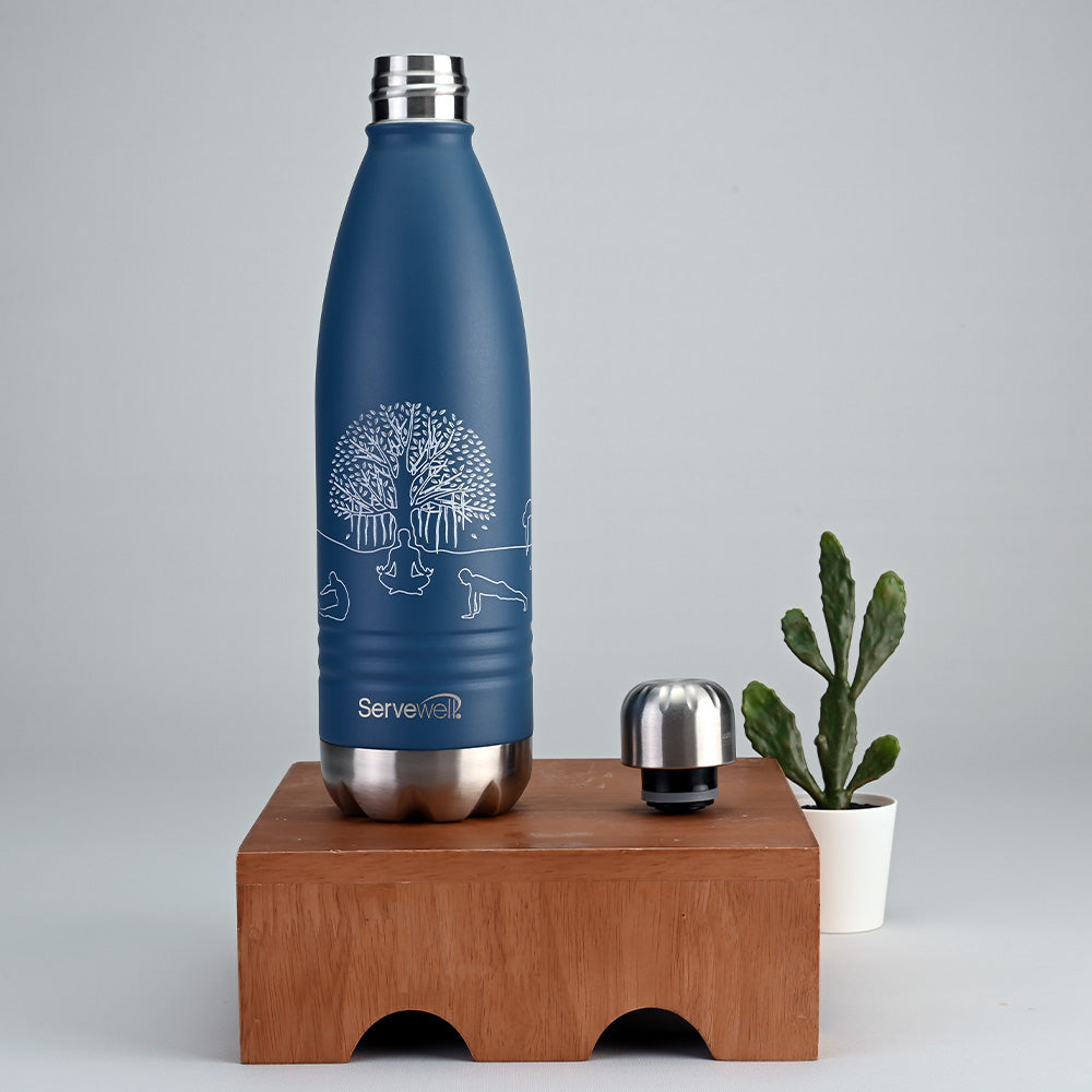Indus - SS Vacuum Bottle 500 ml - Yoga Imperial Blue