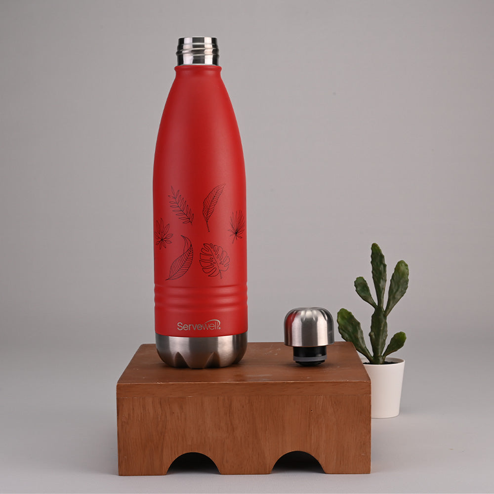 Indus - SS Vacuum Bottle 500 ml - Autumn Fuji Red