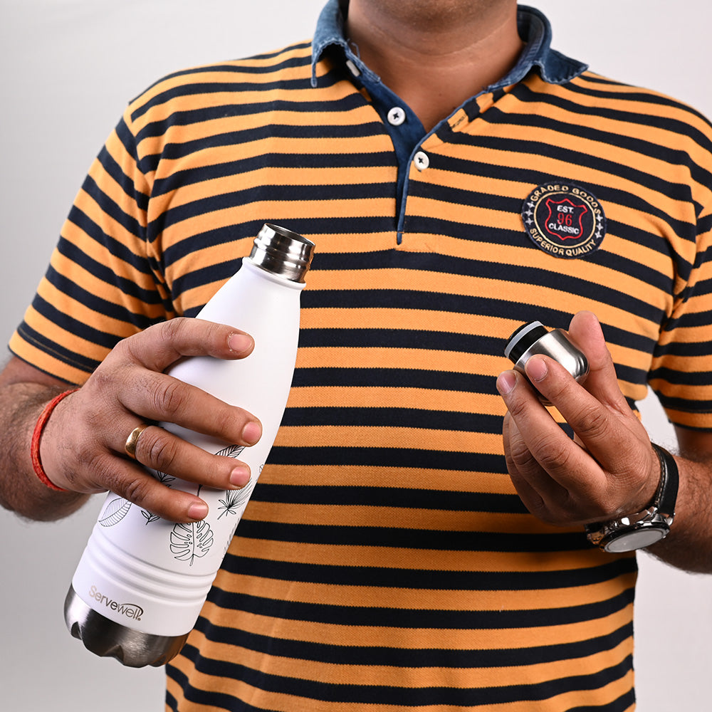 Indus - SS Vacuum Bottle 500 ml - Yoga White