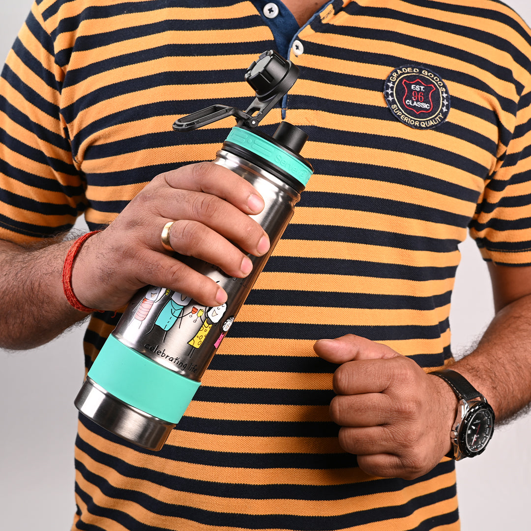 Thunder - SS Vacuum Bottle 725 ml - Happiness Is… Sea Green