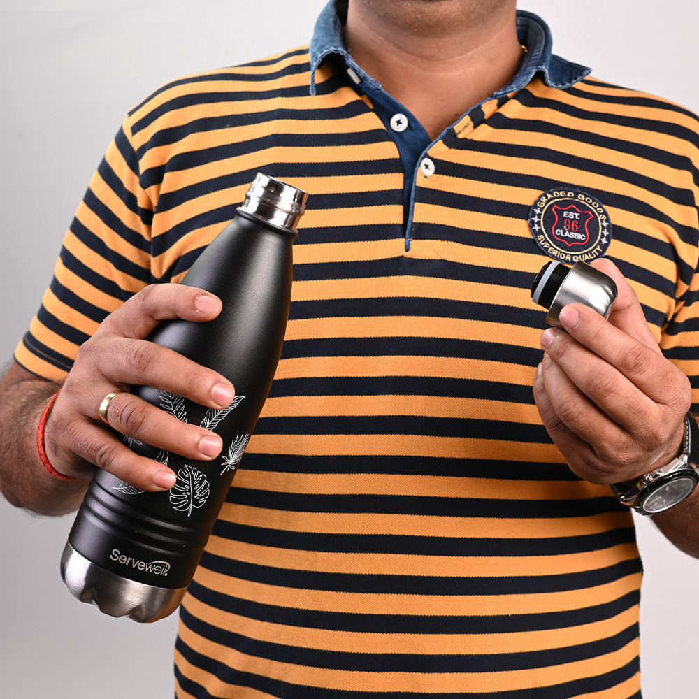 Indus - SS Vacuum Bottle 500 ml - Autumn Jet Black
