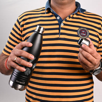 Indus - SS Vacuum Bottle 500 ml - Autumn Jet Black