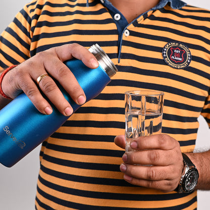 Congo Steel Fridge Bottles Striking Blue