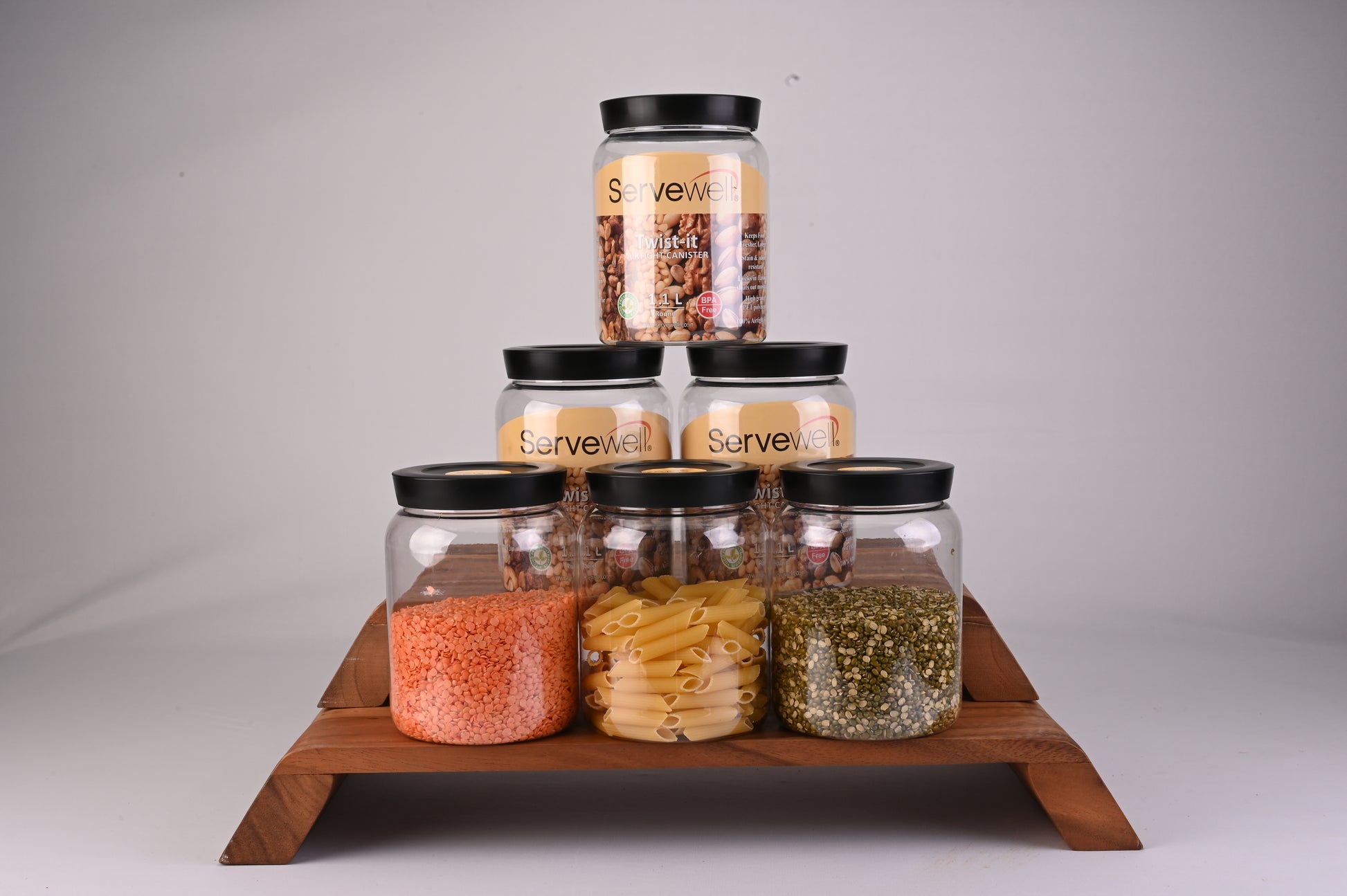 pc Container Airtight Twist-It Set ltr Round - Main Image