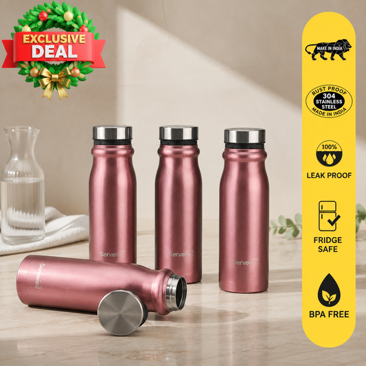 Hudson Steel Fridge Bottles - 1100 ml (Set of 4)