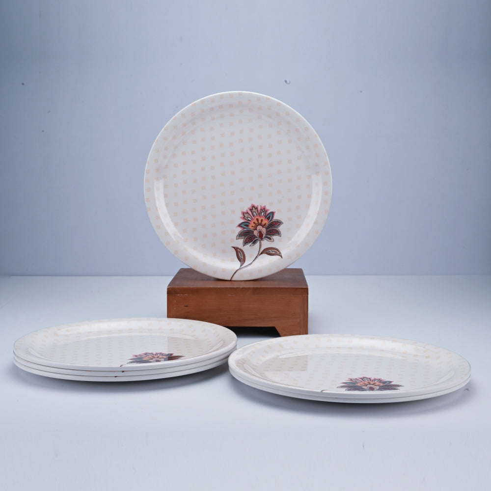 6 pc Dinner Plate Set Rnd 28 cm - Indibloom