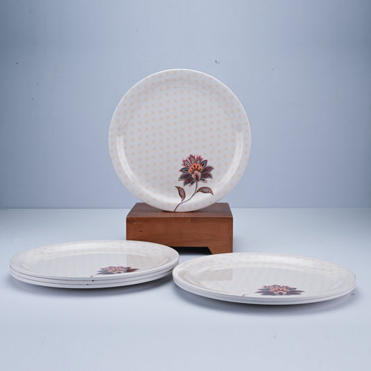 6 pc Dinner Plate Set Rnd 28 cm - Indibloom