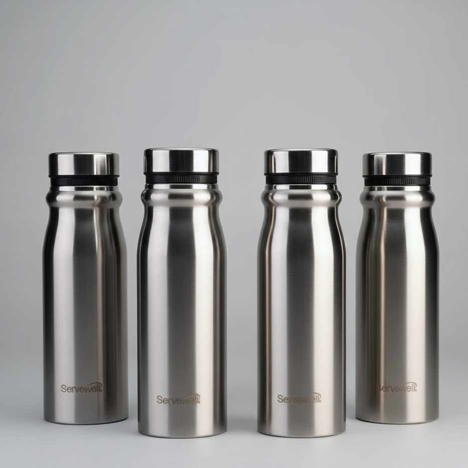 Hudson Steel Fridge Bottles - 1100 ml (Set of 4)