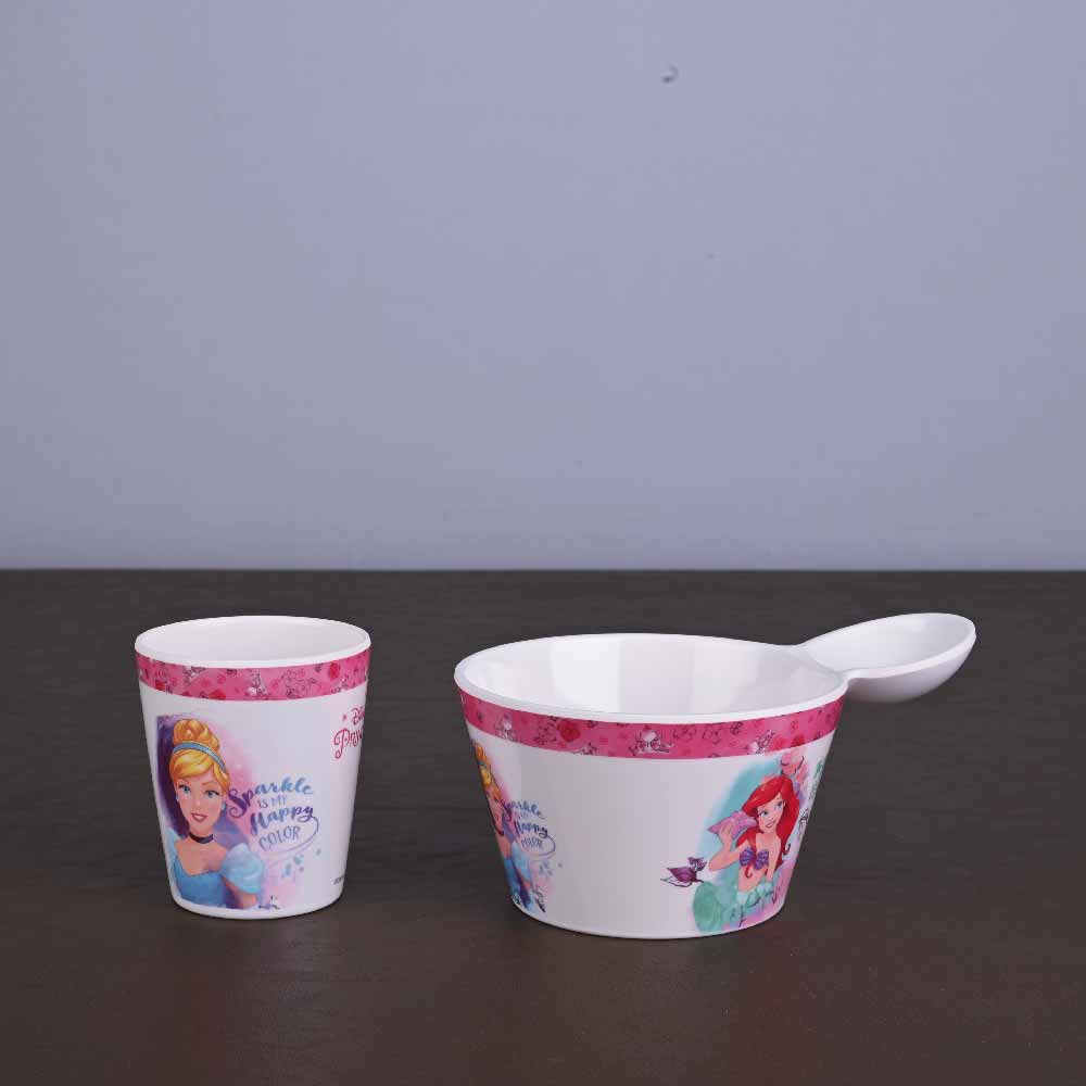 2 pc Fries Bowl & Glass Set - Princess