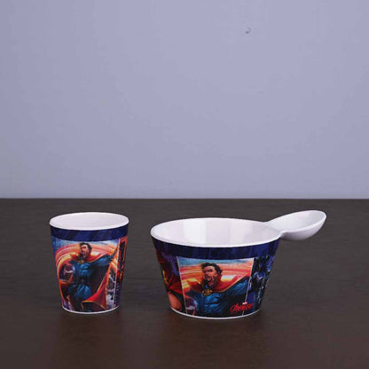 2pc Fries Bowl and Glass: Avengers