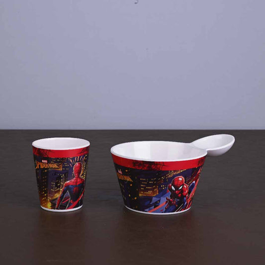 2 pc Fries Bowl & Glass Set - Spiderman