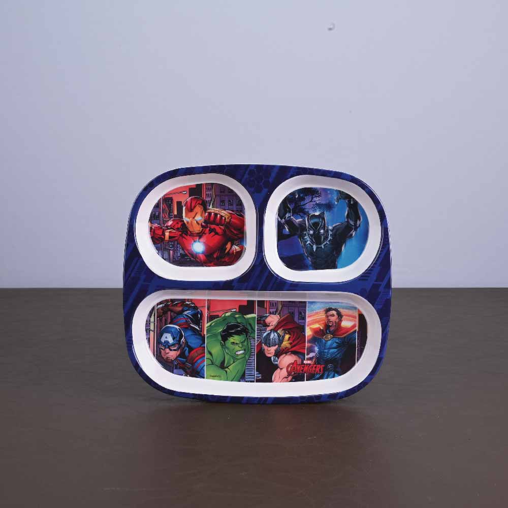 3 pc Rect 3Plate Fork & Spoon Set - Avengers
