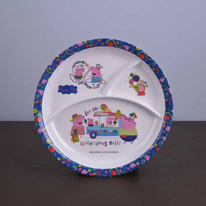 3 pc Rd 3Plate Fork & Spoon Set - Peppa Pig