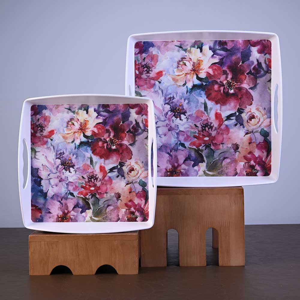 Tray Set 2 pc - Flower Power