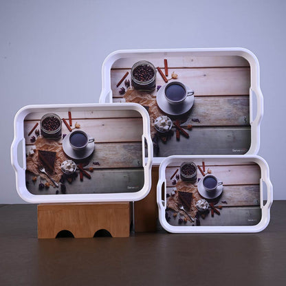 3 pc Handy Trays Set - Coffee Jar