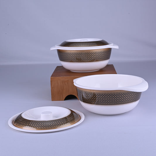 2 pc Serving Bowl with Lid Set Rnd 19 cm - Heera