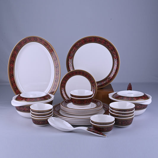 31 pc Dinner Set Rnd Gold - Leela