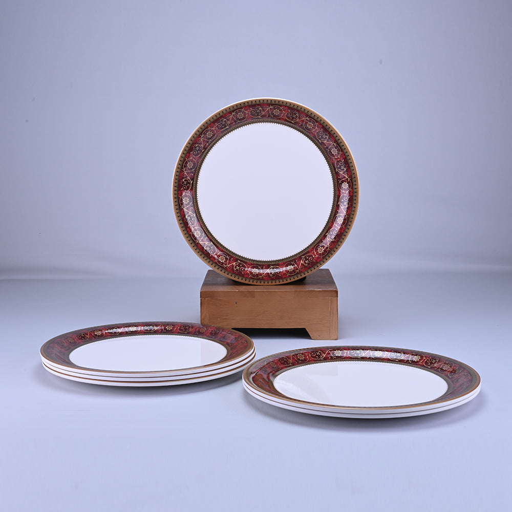 6 pc Side Plate Set Rnd Gold 19 cm - Leela