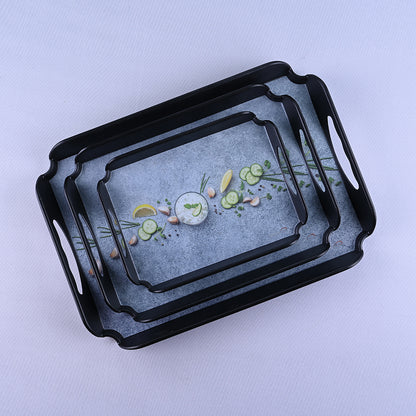 3 pc Tray Set Elegant - Keera