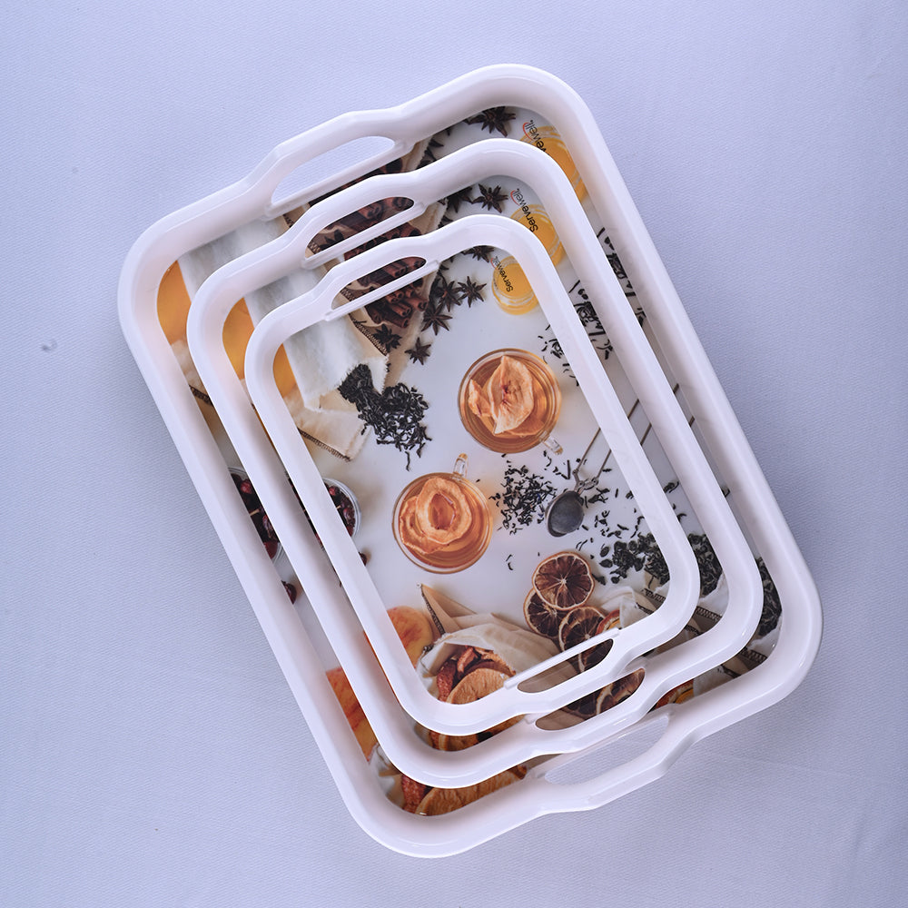 3 pc Tray Set Handy - Lemon Tea