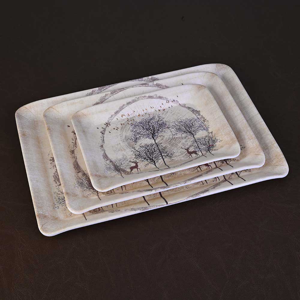 3 pc Persian Trays Set - Serengeti