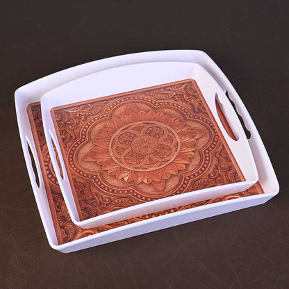 Tray Set 2 pc - Wood Block