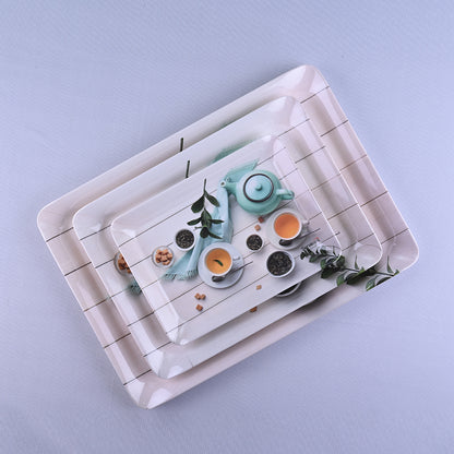 3 pc Tray Set Stylo - Green Tea