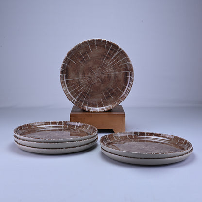 23 pc Dinner Set Dome - Wedge (Brown Base)