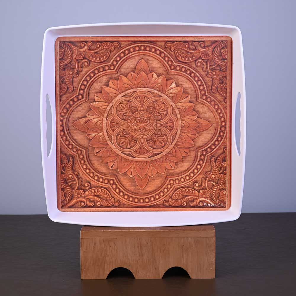 Tray Set 2 pc - Wood Block